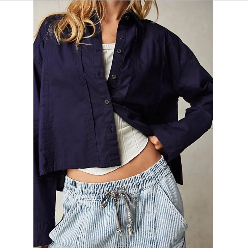 We The Free Remade Poplin Shirt Blue Women’s Size XS - NWT!!